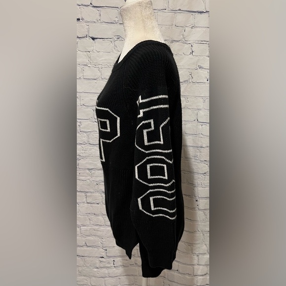 Express Shaker Knit EXP Logo Sweater XS - Picture 3 of 6